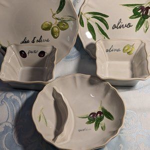 Fantastic Casa Fina Portugal Stoneware Olive Dishes And Appetizer Serving Plates